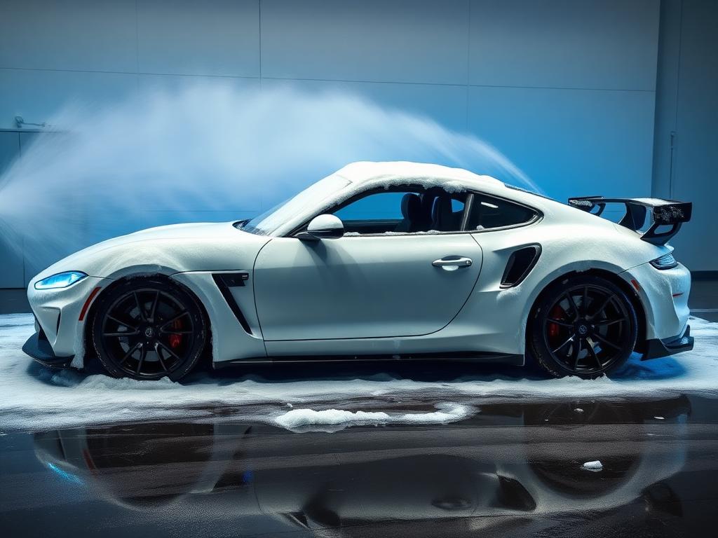 Premium car wash foam treatment